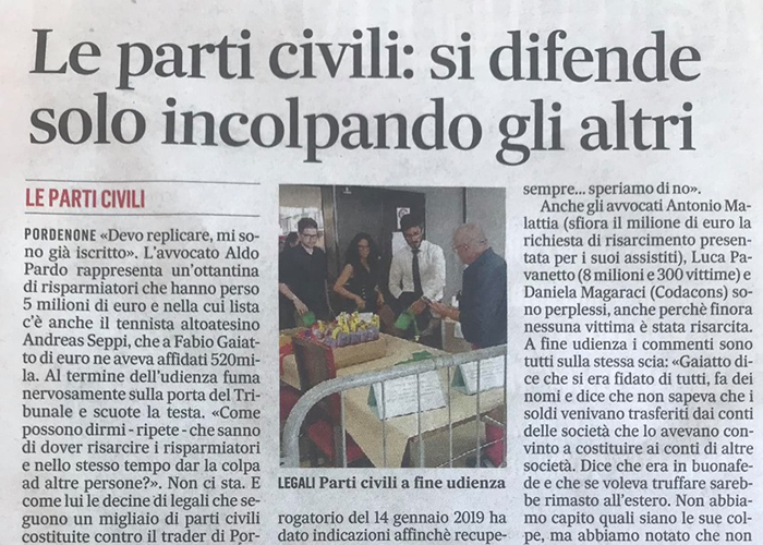 Il Gazzettino, Ed. Pordenone, 20.06.2019, p. III