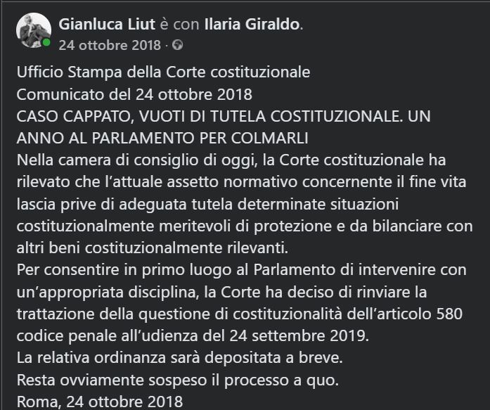 Diritto alla dignità della vita o dovere di soffrire fino alla morte?