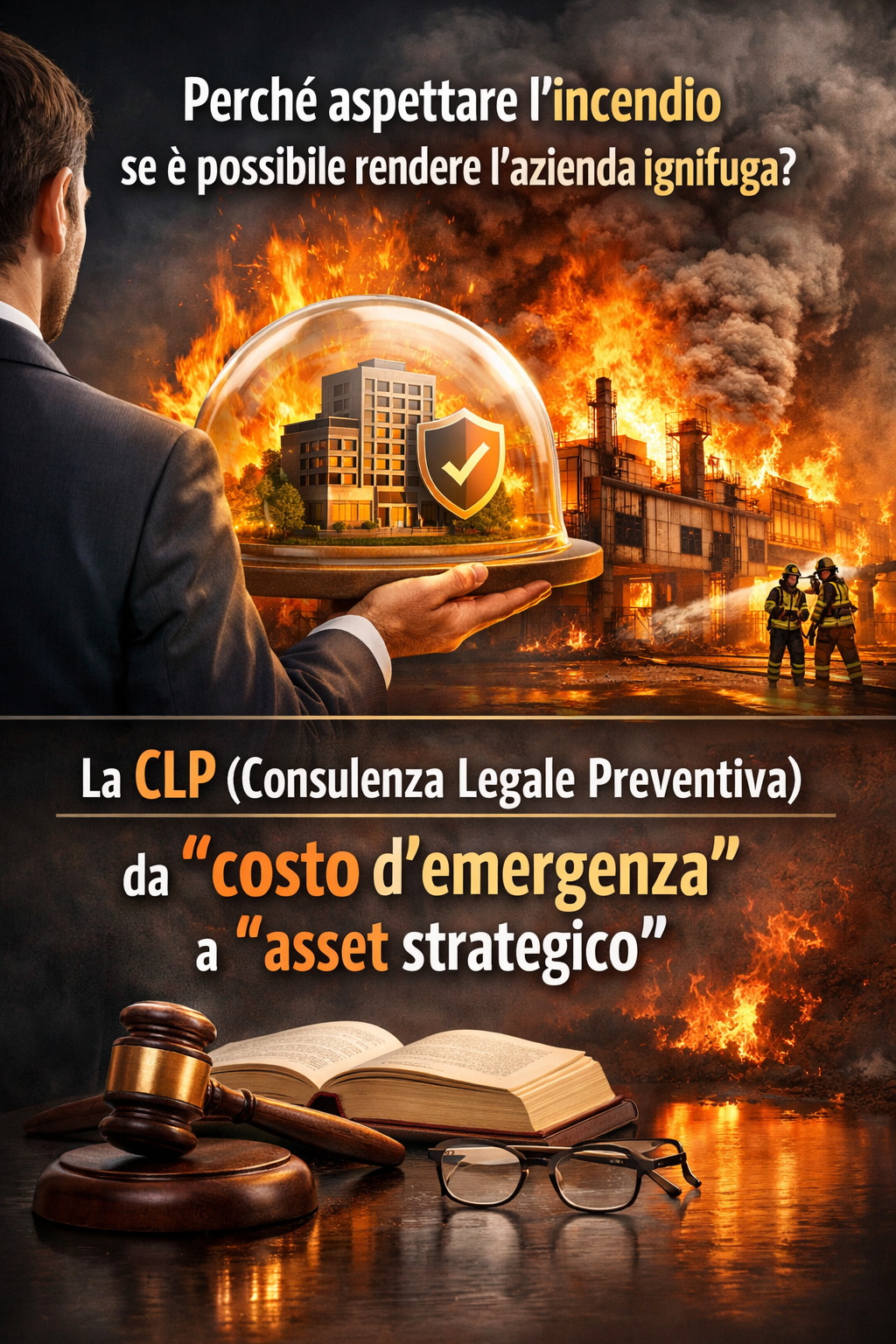 🟠 Perché aspettare l’incendio se è possibile rendere l’azienda ignifuga? La CLP (Consulenza Legale Preventiva) da “costo d’emergenza” a “asset strategico”.
